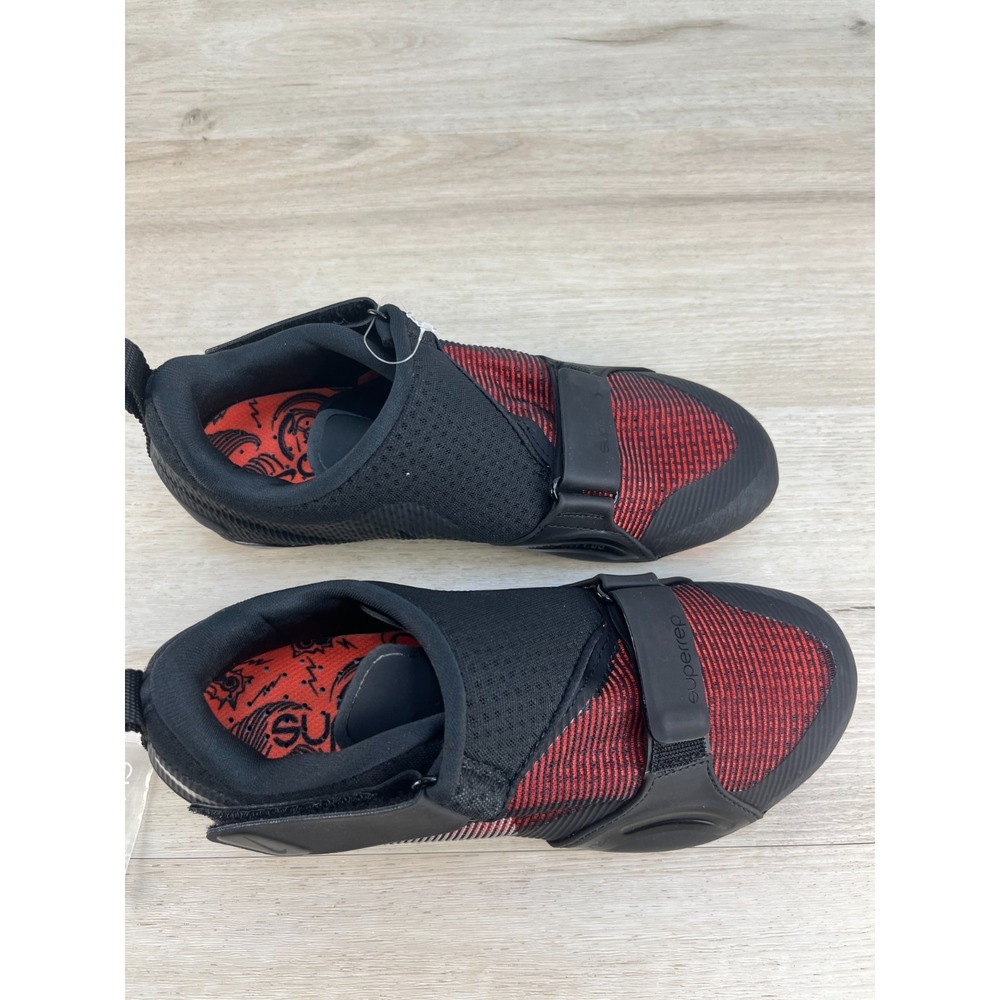 Nike SuperRep Cycle Black Red Cycling Shoes CJ0775-008 WOMENS SIZE 7 - Picture 2 of 8